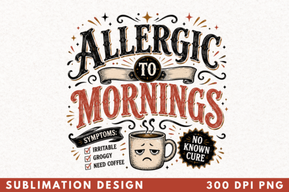 Allergic to Mornings PNG Design: A Designer's Honest Take