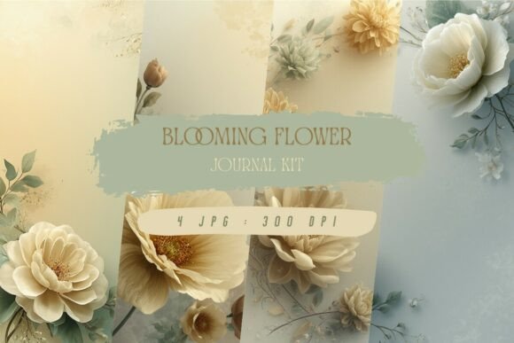Blooming Flower Journal Kit: Wallpaper & Printable Junk Journal Pages