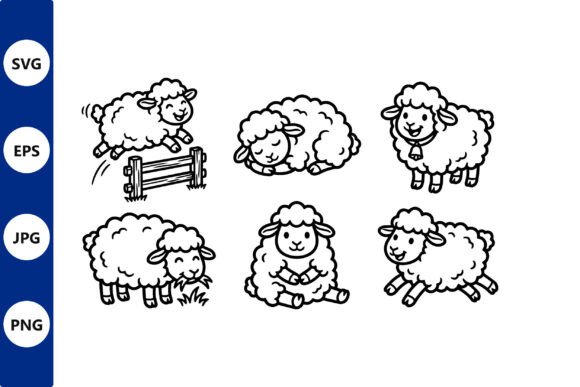 Charming Sheep Illustrations: A Vector Set for Crafters