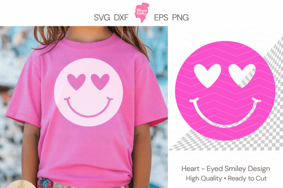 Cute Smiley Face SVG Cut File #02B: Trendy Design Asset