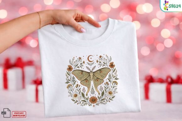 Enchanting Luna Moth PNG for Boho Creations