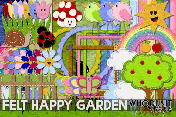 Felt Happy Garden - Graphics Kit: A Whimsical Toolkit for Modern Creators