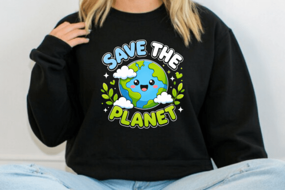 Save the Planet PNG: A Kawaii Mascot for Modern Design