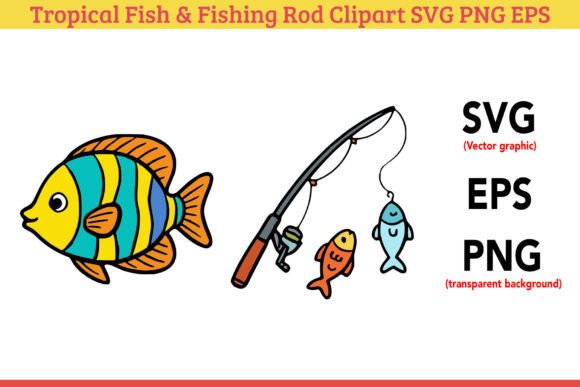 Summer Fishing Vector Set: Playful Vectors for Outdoor Projects