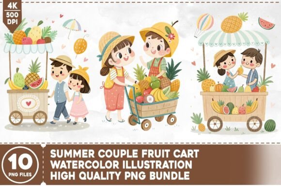 The Sweet Appeal of Summer Couple Fruit Cart