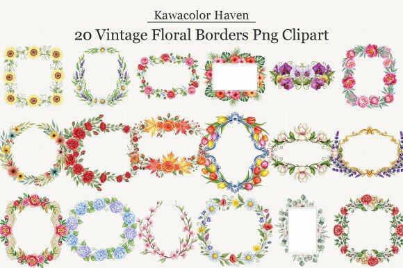 Vintage Floral Borders: Bringing Timeless Charm to Your Projects